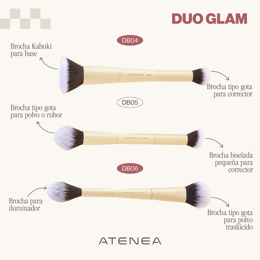 BROCHA DUO GOTA POLVO Y CORRECTOR