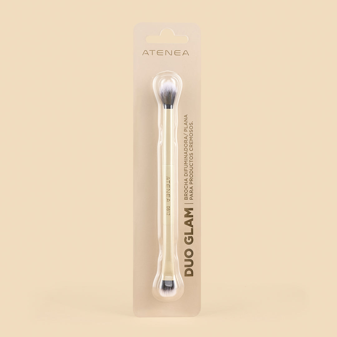 BROCHA DUO PLANA CREMA Y DIFUMINADORA