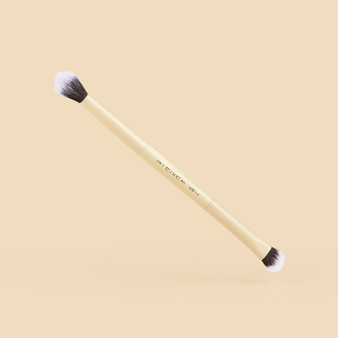 BROCHA DUO PLANA CREMA Y DIFUMINADORA